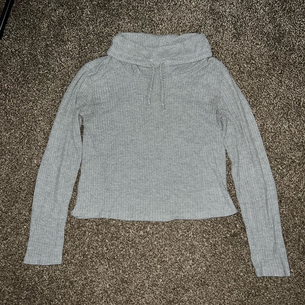 Paper Crane Vintage OG Heather Grey Turtleneck Long Sleeve Sweater